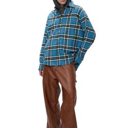 Check Flannel Shirt Blue