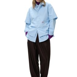 Double Flannel Shirt Pale Blue
