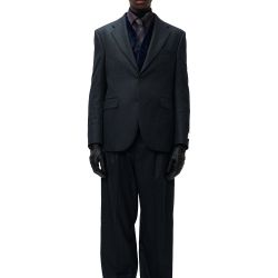 Dark Grey Flannel Blazer