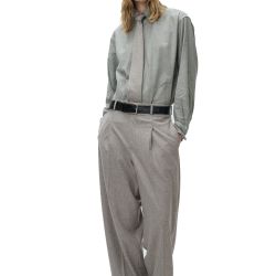 Beige Flannel Trousers