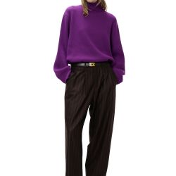 Gessato Flannel Brown Trousers