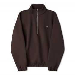 Half Zip Sweatshirt Brown